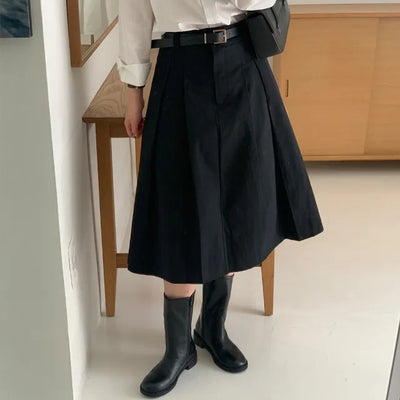 [Belt Set] Jable Cotton Mini Skirt