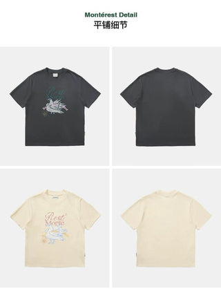 [Monterest] Washed Peace Dove Print T-Shirt