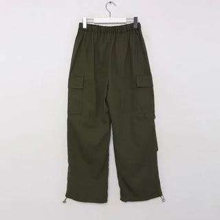 Pintuck cargo pants