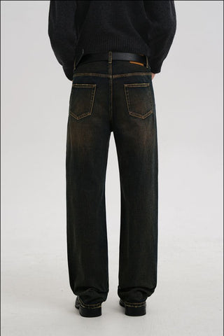 [MASONPRINCE] Overdyed Fitted Straight-Leg Jeans