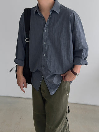 Luel Nylon Pigment Oversized Shirt