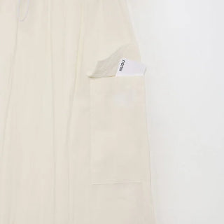 Side-shirred nylon skirt