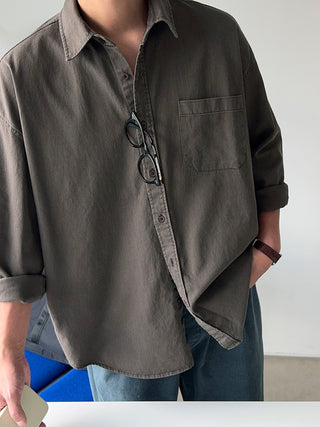 Haze Aging Fade Washed Shirt