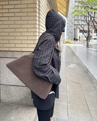 Checked hooded shirt