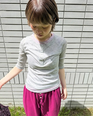 Henley Neck Sheer T-Shirt