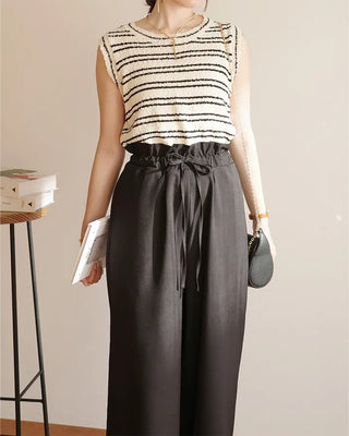 (ORIGINAL) High-waisted frill banding pants