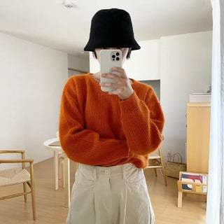 color pop angora knit