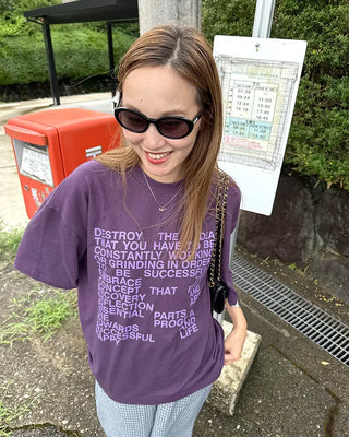 Casual Lettering Loose Fit Short Sleeve T-Shirt