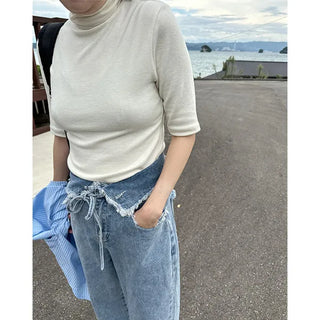 Turtleneck Half T-shirt