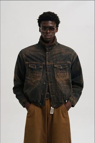 [MASONPRINCE] Shearling Denim Jacket