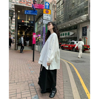 Cotton A-line shirred long skirt