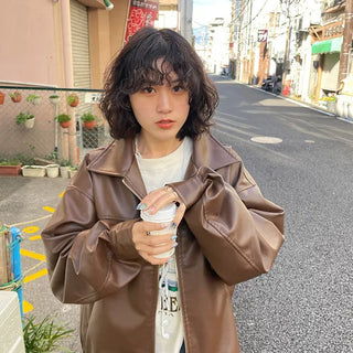 Faux leather jacket