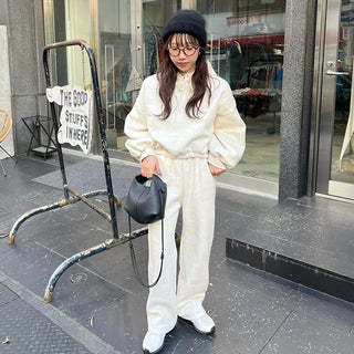 Brushed String Sweatshirt and Pants Set