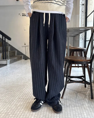 (Unisex) Striped Banding Pants