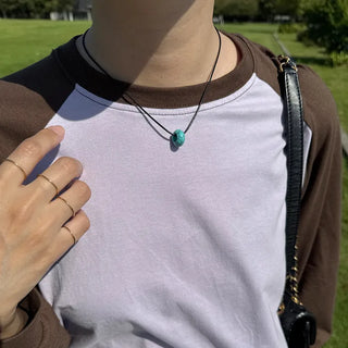 Stone Ring Point Necklace