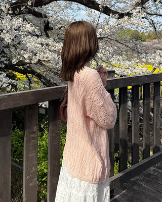 Openwork string knit