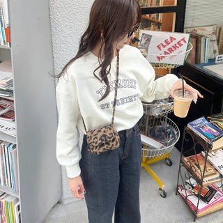 Leopard print mini crossbody bag