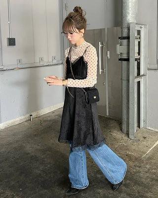 Lace layered bustier dress