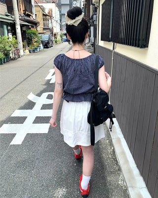 Checked blouse