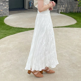 Wrinkle long skirt