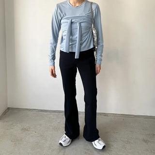 Slim bootcut slacks