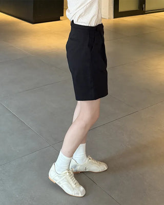 Pintuck shorts