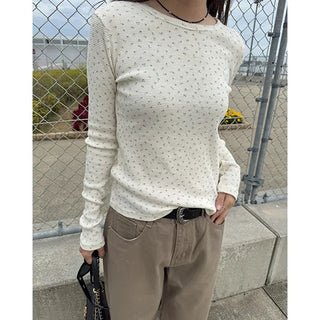 Floral waffle t-shirt