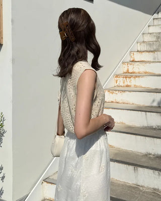 Openwork Sleeveless Knit