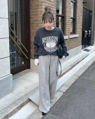 Pintuck Wide Sweatpants