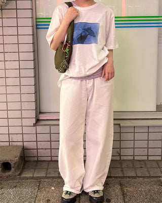 Cotton wide-leg pants