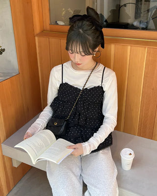 Polka Dot Can-Can Camisole