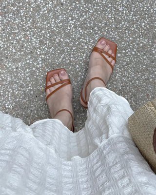 Square strap sandals