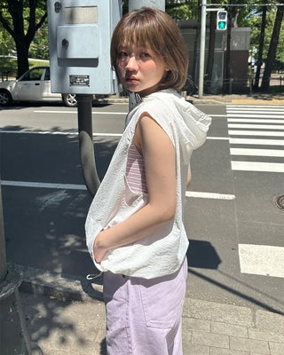 Nylon parka vest
