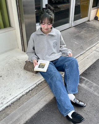 1990 Logo Half Sweatshirt