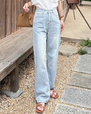 Pocket ribbon detail denim pants