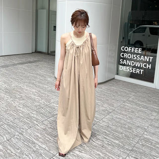 String Wide Jumpsuit