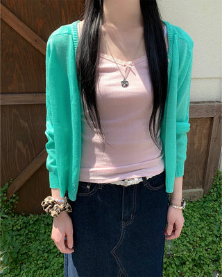 Color pendant accent summer sheer knit
