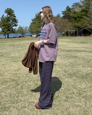 Striped Long Easy Pants