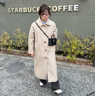 Basic belted long coat