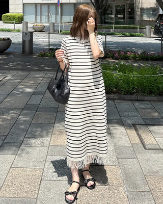 Striped long dress