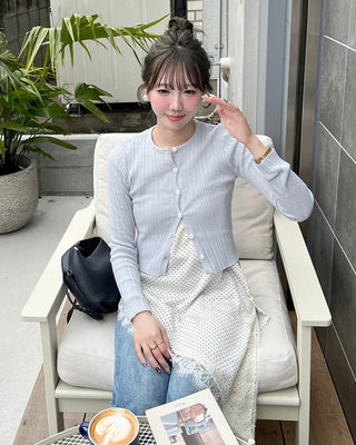 Bust Twist Camisole Cardigan Set