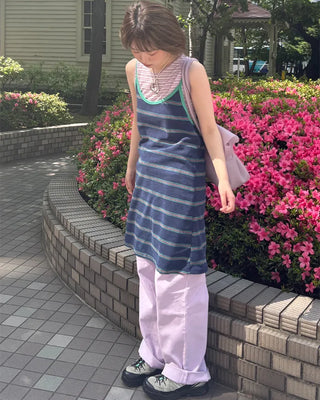 Colored cotton pants