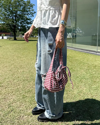 Vintage distressed denim pants