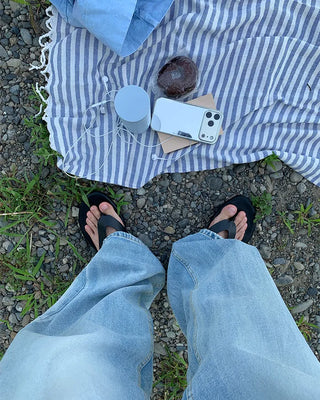 Simple leather thong sandals