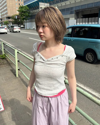 Studded Short-Sleeve T-Shirt