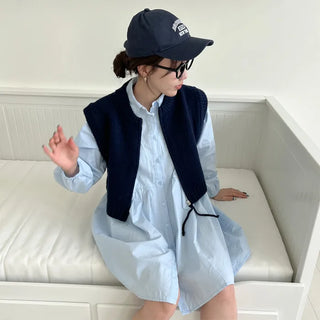 Zip-up knit vest