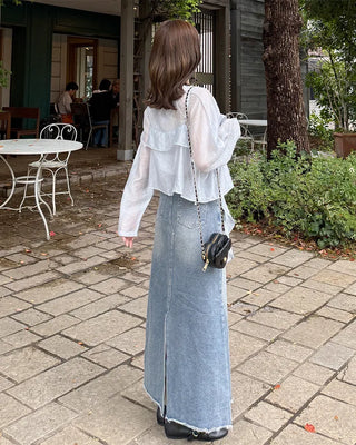 Frill Bistier Blouse Set