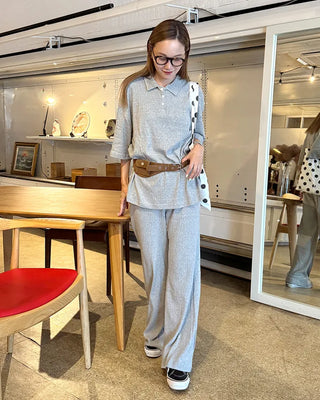 Perforated Button Sweatpants