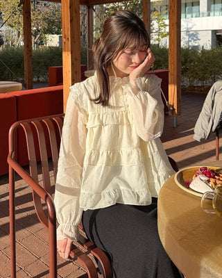 Tiered ruffle blouse