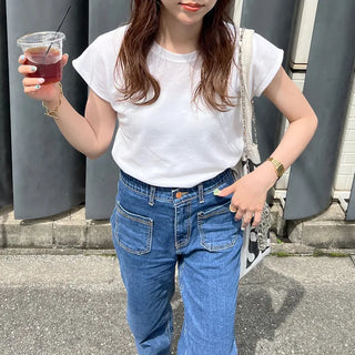 Round neck short-sleeve T-shirt